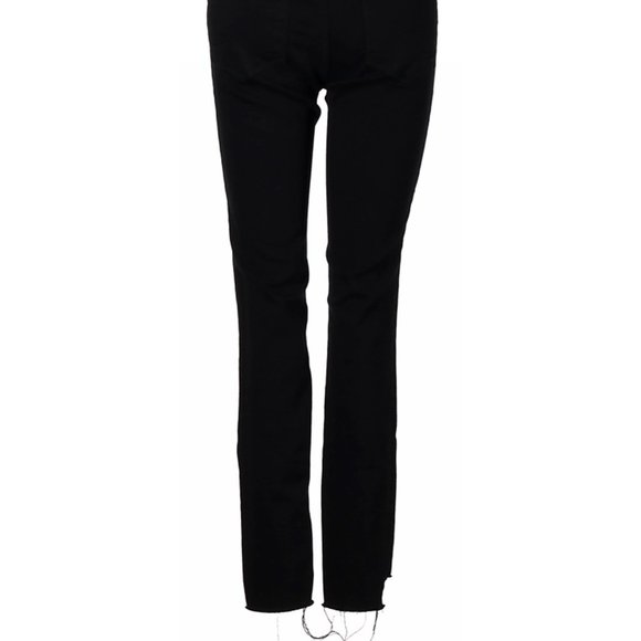 Frame Jeans Black Straight Leg Cut Super Low Rise Waist Sz 25 #177 - Picture 4 of 4